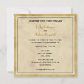 アンティークアフリカマップダメージBG SQ ウェディング 招待状 (裏面)