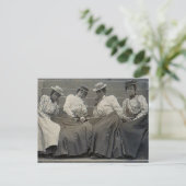 アンティークアフリカ系アメリカ人女性写真 ポストカード (スタンド正面)