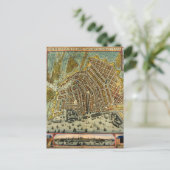 アンティークアムステルダムの地図,オランダ赤オランダ ポストカード (スタンド正面)