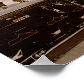 アンティークアムステルダムダム1900，オランダ ポスター (角)