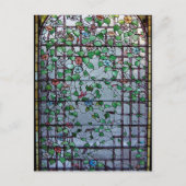アンティークアメリカのステンドグラス – 朝の栄光つる植物 ポストカード (正面)