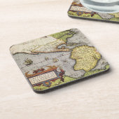 アンティークアメリカの世界地図, 1570 コースター (左側)