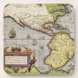 アンティークアメリカの世界地図, 1570 コースター