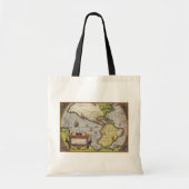アンティークアメリカの世界地図, 1570 トートバッグ (正面)