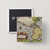 アンティークアメリカの世界地図, 1570 缶バッジ (正面&裏面)