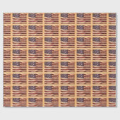 アンティークアメリカ国旗と忠誠の誓い ラッピングペーパー (フラット)