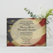 アンティークアメリカ国旗の結婚式招待状 招待状 (スタンド正面)