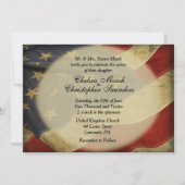 アンティークアメリカ国旗ウェディング招待状 招待状 (正面)