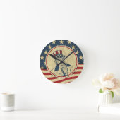 アンティークアンクルサム ラウンド壁時計 (ホーム)