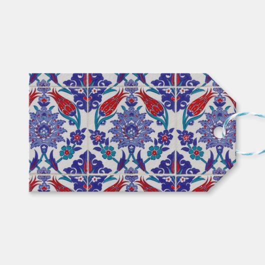 アンティークアンダルシアンヒストリックスペインチューリップバラ ギフトタグ (正面(横))