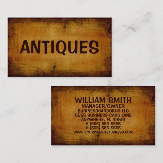 アンティークアンティーク名刺 名刺 (正面/裏面)