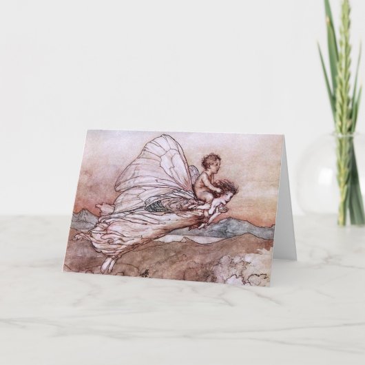 アンティークアーサーラックハムフェアリーイラストレーション カード (正面)