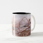 アンティークアーサーラックハムフェアリーイラストレーション ツートーンマグカップ (正面右)