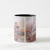 アンティークアーサーラックハムフェアリーイラストレーション ツートーンマグカップ (中央)