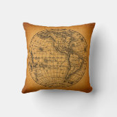 アンティークアースワールドマップヴィンテージグローブアート クッション (裏面)