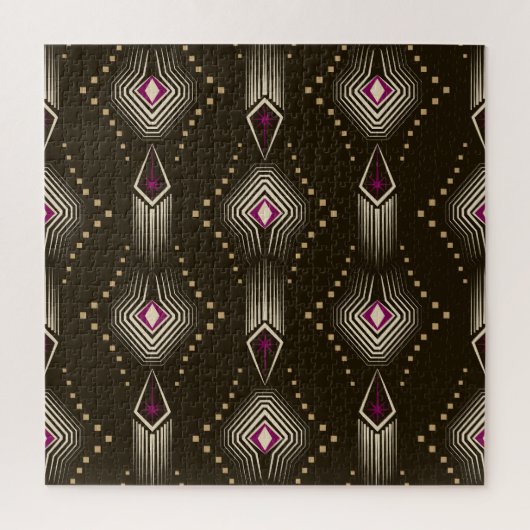 アンティークアールデコ幾何オーナメント ジグソーパズル (縦)