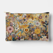 アンティークアールヌーボースタイルファインアート絵を描フローラ アクセサリーポーチ (正面)