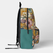 アンティークアールヌーボースタイルファインアート絵を描フローラ プリントバックパック (左)