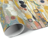 アンティークアールヌーボースタイルファインアート絵を描フローラ ラッピングペーパー (ロールコーナー)