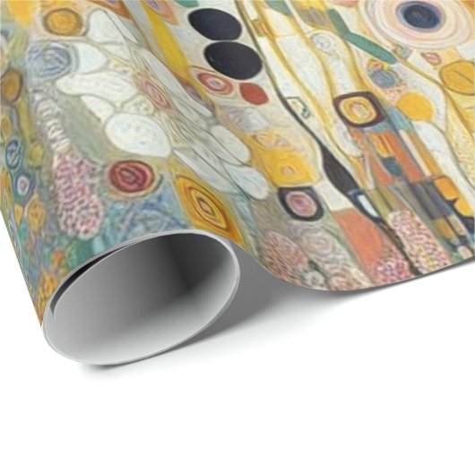 アンティークアールヌーボースタイルファインアート絵を描フローラ ラッピングペーパー (ロールコーナー)