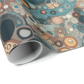 アンティークアールヌーボースタイルファインアート絵を描フローラ ラッピングペーパー (ロールコーナー)