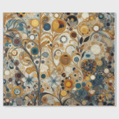 アンティークアールヌーボースタイルファインアート絵を描フローラ ラッピングペーパー (フラット)