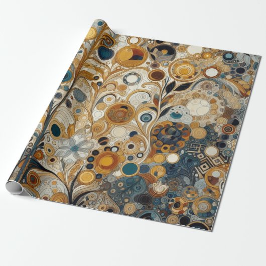 アンティークアールヌーボースタイルファインアート絵を描フローラ ラッピングペーパー (アンロールド)