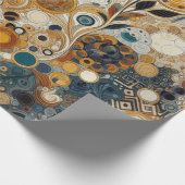 アンティークアールヌーボースタイルファインアート絵を描フローラ ラッピングペーパー (角)