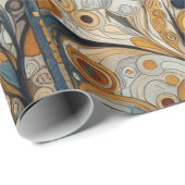 アンティークアールヌーボースタイルファインアート絵を描フローラ ラッピングペーパー (ロールコーナー)