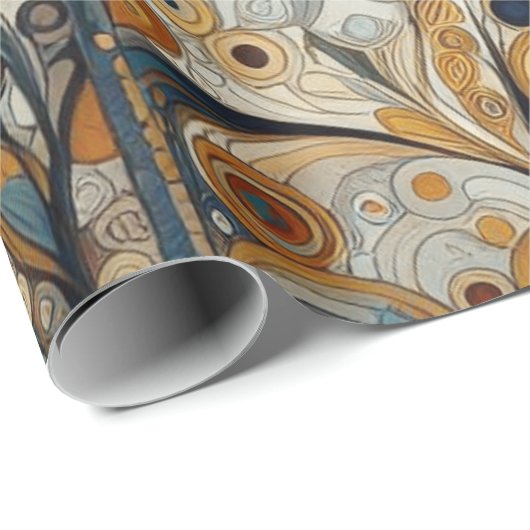 アンティークアールヌーボースタイルファインアート絵を描フローラ ラッピングペーパー (ロールコーナー)