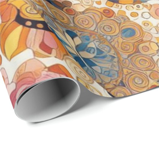 アンティークアールヌーボースタイルファインアート絵を描フローラ ラッピングペーパー (ロールコーナー)