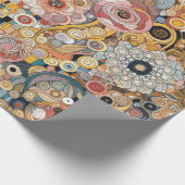 アンティークアールヌーボースタイルファインアート絵を描フローラ ラッピングペーパー (角)