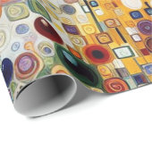 アンティークアールヌーボースタイルファインアート絵を描フローラ ラッピングペーパー (ロールコーナー)