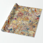 アンティークアールヌーボースタイルファインアート絵を描フローラ ラッピングペーパー (アンロールド)