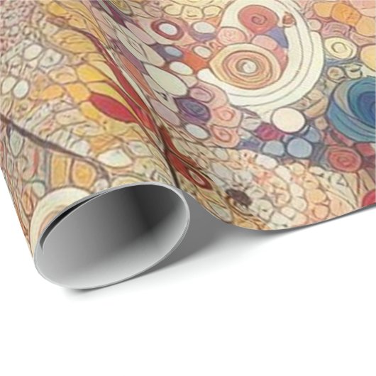 アンティークアールヌーボースタイルファインアート絵を描フローラ ラッピングペーパー (ロールコーナー)