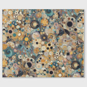 アンティークアールヌーボースタイルファインアート絵を描フローラ ラッピングペーパー (フラット)