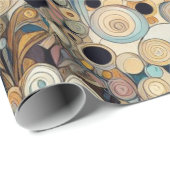 アンティークアールヌーボースタイルファインアート絵を描フローラ ラッピングペーパー (ロールコーナー)