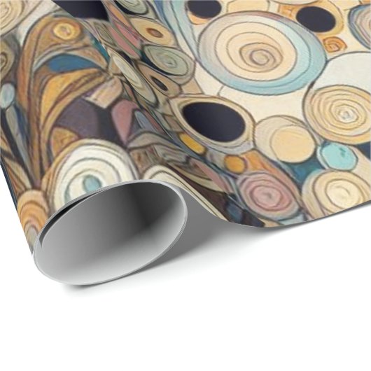 アンティークアールヌーボースタイルファインアート絵を描フローラ ラッピングペーパー (ロールコーナー)