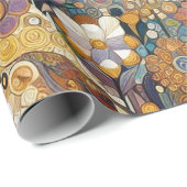 アンティークアールヌーボースタイルファインアート絵を描フローラ ラッピングペーパー (ロールコーナー)