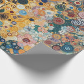 アンティークアールヌーボースタイルファインアート絵を描フローラ ラッピングペーパー (角)