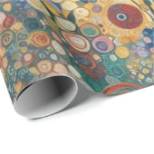 アンティークアールヌーボースタイルファインアート絵を描フローラ ラッピングペーパー (ロールコーナー)