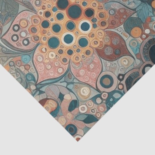 アンティークアールヌーボースタイルファインアート絵を描フローラ 薄葉紙 (詳細)