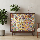 アンティークアールヌーボースタイルファインアート絵を描フローラ 薄葉紙