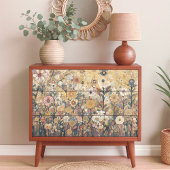 アンティークアールヌーボースタイルファインアート絵を描フローラ 薄葉紙