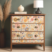 アンティークアールヌーボースタイルファインアート絵を描フローラ 薄葉紙