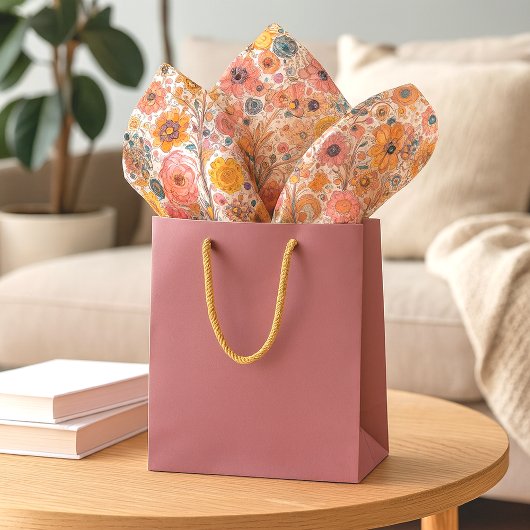 アンティークアールヌーボースタイルファインアート絵を描フローラ 薄葉紙