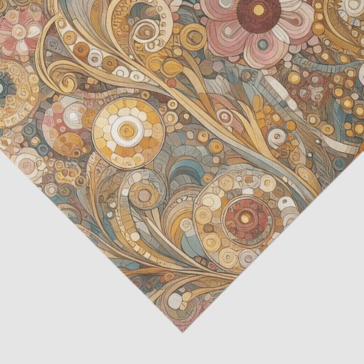 アンティークアールヌーボースタイルファインアート絵を描フローラ 薄葉紙 (詳細)