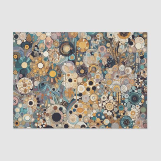 アンティークアールヌーボースタイルファインアート絵を描フローラ 薄葉紙 (正面)