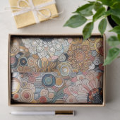 アンティークアールヌーボースタイルファインアート絵を描フローラ 薄葉紙 (ギフト)