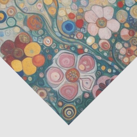 アンティークアールヌーボースタイルファインアート絵を描フローラ 薄葉紙 (詳細)